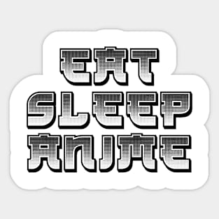 Eat Sleep Anime Sticker